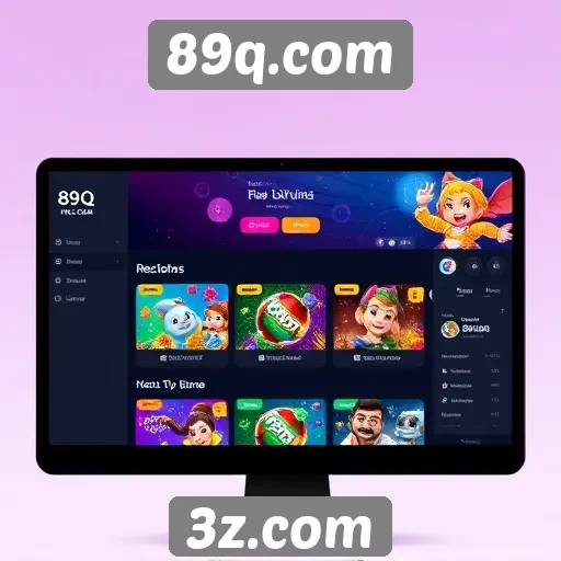 Interface de usuário do 89q.com e suas funcionalidades